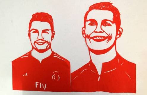 Paper-cutting of football stars mark World Cup 2018 The folk artist Feng Shiping makes paper-cutting works of football stars including Lionel Messi, Neymar da Silva Santos Junior, Thomas Muller, Luis Suarez and Cristiano Ronaldo in Handan, north China s Hebei Province, marking the upcoming World Cup 2018. CHINA OUT Handan Handan China  HaoxQunying