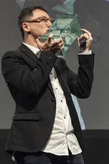Singaporean director Yee Wei Chai receives the Grand Prix (George Lucas Award) for his film Benjamin s Last Day At Katong Swimming Complex during the Short Shorts Film Festival & Asia 2018 (SSFF) Award Ceremony at Jingu Kaikan on June 17, 2018, Tokyo, Japan. SSFF is one of Asia s largest short film festivals held in Tokyo from June 4 to 24.  (gxta_SSFFawrd005)