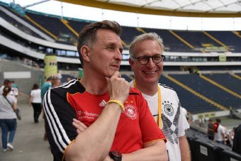 7 06 2018 Frankfurt am Main Commerzbankarena Public viewing World Cup 2018 Germany against Mexico Patrik Meyer Patrick Commerzbank Arena Steffen Ball Ballcom