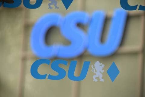 Feature Press Conference at CSU Landeszentrale Flüchlingspolitik Munich 18 June 2018