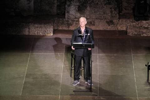 June 19, 2018 - Athens, Greece - Actor BILL MURRAY with JAN VOGLER present New Worlds at Odeon of Herodes Atticus. Athens Greece - ZUMAv62_ 20180619_zaf_v62_524 Copyright: xAristidisxVafeiadakisx
