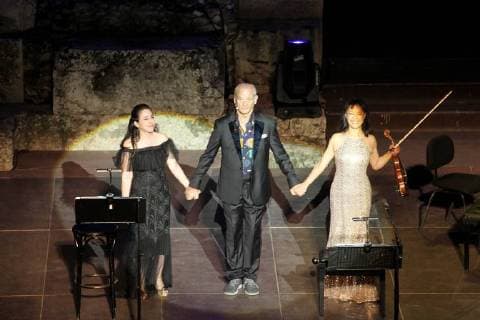 June 19, 2018 - Athens, Greece - Actor BILL MURRAY with JAN VOGLER present New Worlds at Odeon of Herodes Atticus. Athens Greece - ZUMAv62_ 20180619_zaf_v62_527 Copyright: xAristidisxVafeiadakisx