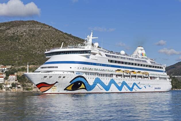 Cruise ship AIDAaura coast at Dubrovnik Croatia Europe Copyright: imageBROKER/SiegfriedxKuttig iblshg04682737.jpg