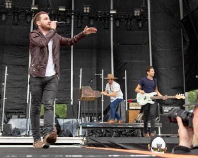 June 19, 2018 - Oshkosh, Wisconsin, U.S - BRANDON LANCASTER, JARED HAMPTON and CHANDLER BALDWIN of Lanco during Country USA Music Festival at Ford Festival Park in Oshkosh, Wisconsin Oshkosh U.S. - ZUMAs135 20180619_zap_s135_548 Copyright: xDanielxDeSloverx