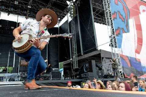 June 19, 2018 - Oshkosh, Wisconsin, U.S - JARED HAMPTON of Lanco during Country USA Music Festival at Ford Festival Park in Oshkosh, Wisconsin Oshkosh U.S. - ZUMAs135 20180619_zap_s135_540 Copyright: xDanielxDeSloverx