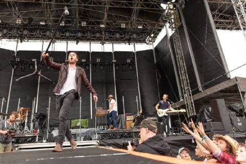 June 19, 2018 - Oshkosh, Wisconsin, U.S - BRANDON LANCASTER of Lanco during Country USA Music Festival at Ford Festival Park in Oshkosh, Wisconsin Oshkosh U.S. - ZUMAs135 20180619_zap_s135_525 Copyright: xDanielxDeSloverx