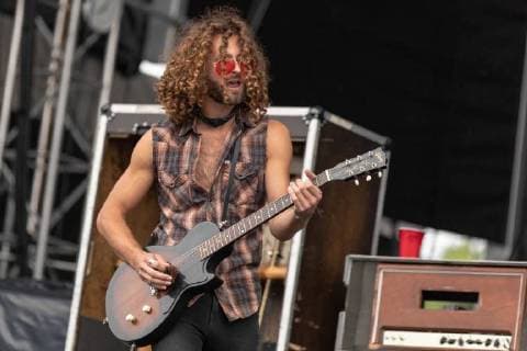 June 19, 2018 - Oshkosh, Wisconsin, U.S - ERIC STEEDLY of Lanco during Country USA Music Festival at Ford Festival Park in Oshkosh, Wisconsin Oshkosh U.S. - ZUMAs135 20180619_zap_s135_516 Copyright: xDanielxDeSloverx