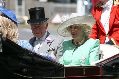 Charles, Prince of Wales and Camilla, Duchess of Cornwall are pictured as they arrive on day 2 of Royal Ascot 2018 at Ascot Racecourse in Berkshire, England. JUNE 20th 2018  MTXx182296