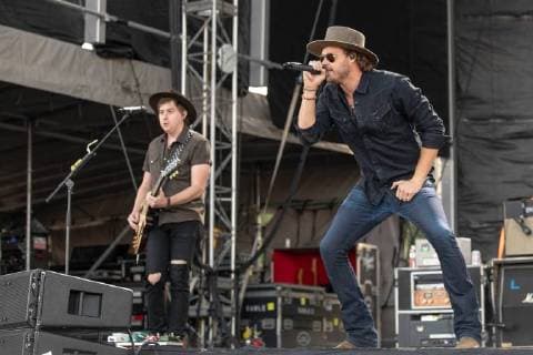 June 20, 2018 - Oshkosh, Wisconsin, U.S - BILL SATCHER and MICHAEL HOBBY of A Thousand Horses during Country USA Music Festival at Ford Festival Park in Oshkosh, Wisconsin Oshkosh U.S. - ZUMAs135 20180620_zap_s135_519 Copyright: xDanielxDeSloverx