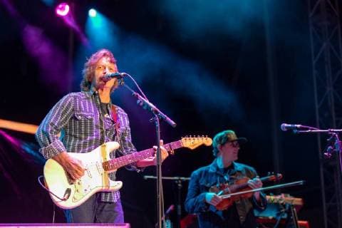 June 21, 2018 - Oshkosh, Wisconsin, U.S - JEFF HANNA and ROSS HOLMES of The Nitty Gritty Dirt Band during Country USA Music Festival at Ford Festival Park in Oshkosh, Wisconsin Oshkosh U.S. - ZUMAs135 20180621_zap_s135_529 Copyright: xDanielxDeSloverx