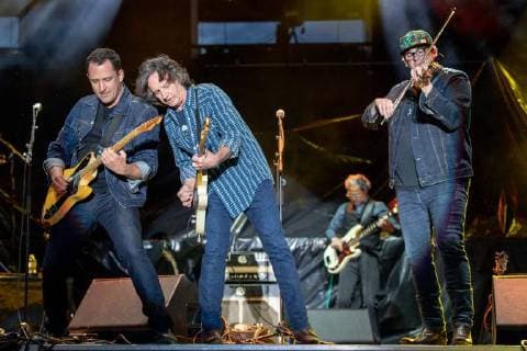 June 21, 2018 - Oshkosh, Wisconsin, U.S - JAMMIE HANNA, JEFF HANNA and ROSS HOLMES of The Nitty Gritty Dirt Band during Country USA Music Festival at Ford Festival Park in Oshkosh, Wisconsin Oshkosh U.S. - ZUMAs135 20180621_zap_s135_536 Copyright: xDanielxDeSloverx