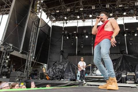 June 21, 2018 - Oshkosh, Wisconsin, U.S - RUSSELL DICKERSON during Country USA Music Festival at Ford Festival Park in Oshkosh, Wisconsin Oshkosh U.S. - ZUMAs135 20180621_zap_s135_547 Copyright: xDanielxDeSloverx