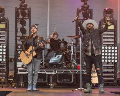 June 22, 2018 - Chicago, Illinois, U.S - CHRIS LUCAS and PRESTON BRUST of LoCash during Country LakeShake Music Festival at Huntington Bank Pavilion at Northerly Island in Chicago, Illinois Chicago U.S. - ZUMAs135 20180622_zap_s135_512 Copyright: xDanielxDeSloverx