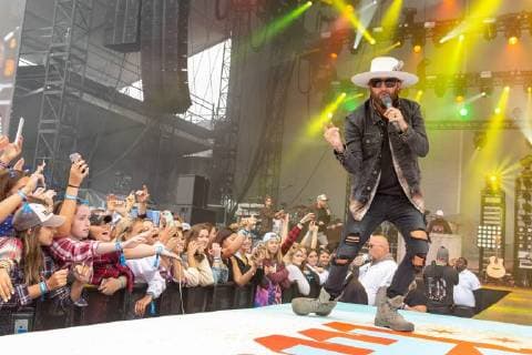 June 22, 2018 - Chicago, Illinois, U.S - PRESTON BRUST of LoCash during Country LakeShake Music Festival at Huntington Bank Pavilion at Northerly Island in Chicago, Illinois Chicago U.S. - ZUMAs135 20180622_zap_s135_540 Copyright: xDanielxDeSloverx