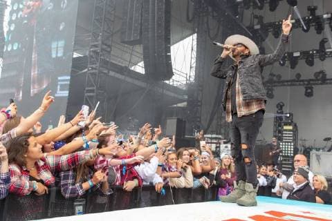 June 22, 2018 - Chicago, Illinois, U.S - PRESTON BRUST of LoCash during Country LakeShake Music Festival at Huntington Bank Pavilion at Northerly Island in Chicago, Illinois Chicago U.S. - ZUMAs135 20180622_zap_s135_539 Copyright: xDanielxDeSloverx