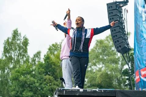 SXTN rappers Juju Judith Wessendorf Nura Habib Omer Hurricane Festival 2018 in Scheeßel 2 days Saturday