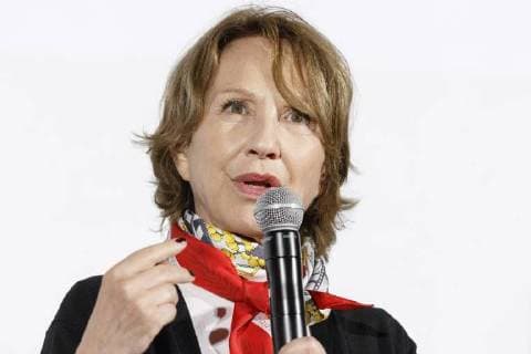 June 23, 2018 - Yokohama, Japan - French actress Nathalie Baye speaks during a talk show for the film Moka and the short film Thomas during the Festival du Film Francais au Japon 2018 in Yokohama, Japan. After the screening of the film Moka and the short film Thomas Baye answered questions from the media and fans as a part of the Festival du Film Francais au Japon 2018 held until June 24. Yokohama Japan - ZUMAm191 20180623_zap_m191_058 Copyright: xRodrigoxReyesxMarinx