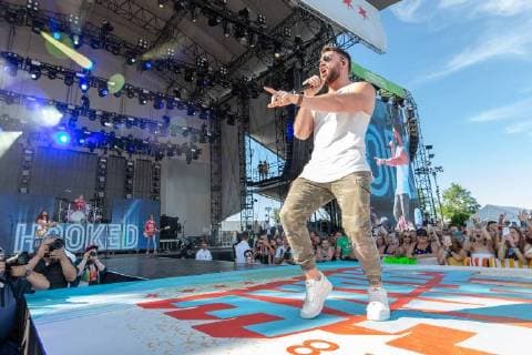 June 24, 2018 - Chicago, Illinois, U.S - DYLAN SCOTT during Country LakeShake Music Festival at Huntington Bank Pavilion at Northerly Island in Chicago, Illinois Chicago U.S. - ZUMAs135 20180624_zap_s135_545 Copyright: xDanielxDeSloverx