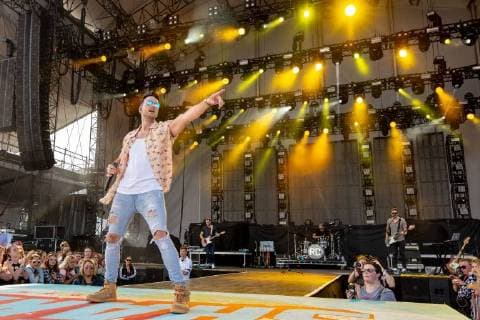 June 24, 2018 - Chicago, Illinois, U.S - Country musician RUSSELL DICKERSON during Country LakeShake Music Festival at Huntington Bank Pavilion at Northerly Island in Chicago, Illinois Chicago U.S. - ZUMAs135 20180624_zap_s135_538 Copyright: xDanielxDeSloverx