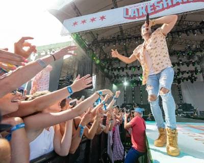 June 24, 2018 - Chicago, Illinois, U.S - Country musician RUSSELL DICKERSON during Country LakeShake Music Festival at Huntington Bank Pavilion at Northerly Island in Chicago, Illinois Chicago U.S. - ZUMAs135 20180624_zap_s135_532 Copyright: xDanielxDeSloverx