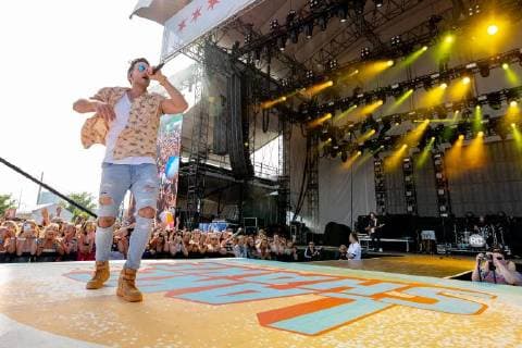 June 24, 2018 - Chicago, Illinois, U.S - Country musician RUSSELL DICKERSON during Country LakeShake Music Festival at Huntington Bank Pavilion at Northerly Island in Chicago, Illinois Chicago U.S. - ZUMAs135 20180624_zap_s135_534 Copyright: xDanielxDeSloverx