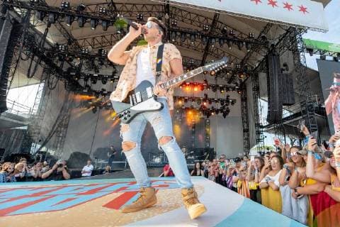 June 24, 2018 - Chicago, Illinois, U.S - Country musician RUSSELL DICKERSON during Country LakeShake Music Festival at Huntington Bank Pavilion at Northerly Island in Chicago, Illinois Chicago U.S. - ZUMAs135 20180624_zap_s135_527 Copyright: xDanielxDeSloverx