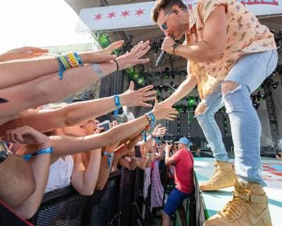 June 24, 2018 - Chicago, Illinois, U.S - Country musician RUSSELL DICKERSON during Country LakeShake Music Festival at Huntington Bank Pavilion at Northerly Island in Chicago, Illinois Chicago U.S. - ZUMAs135 20180624_zap_s135_531 Copyright: xDanielxDeSloverx