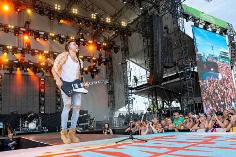 June 24, 2018 - Chicago, Illinois, U.S - Country musician RUSSELL DICKERSON during Country LakeShake Music Festival at Huntington Bank Pavilion at Northerly Island in Chicago, Illinois Chicago U.S. - ZUMAs135 20180624_zap_s135_529 Copyright: xDanielxDeSloverx