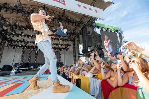 June 24, 2018 - Chicago, Illinois, U.S - RUSSELL DICKERSON during Country LakeShake Music Festival at Huntington Bank Pavilion at Northerly Island in Chicago, Illinois Chicago U.S. - ZUMAs135 20180624_zap_s135_558 Copyright: xDanielxDeSloverx