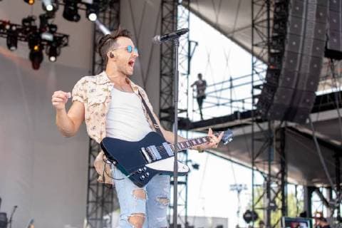 June 24, 2018 - Chicago, Illinois, U.S - Country musician RUSSELL DICKERSON during Country LakeShake Music Festival at Huntington Bank Pavilion at Northerly Island in Chicago, Illinois Chicago U.S. - ZUMAs135 20180624_zap_s135_503 Copyright: xDanielxDeSloverx