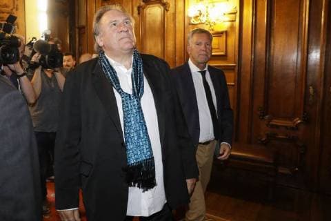 French actor Gerard Depardieu arrives at the Town Hall before a ceremony to honnour French actor Gerard Depardieu, at the Palace, part of the Brussels International Film Festival (Briff), Monday 25 June 2018 in Brussels.  THIERRYxROGE 05370930