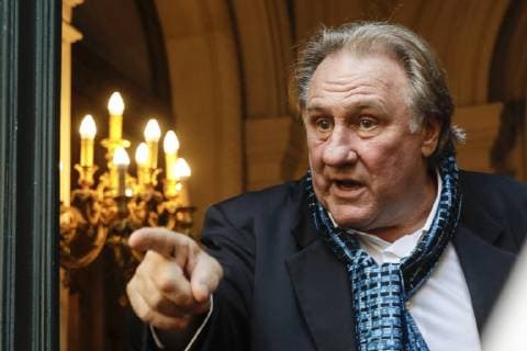 French actor Gerard Depardieu arrives at the Town Hall before a ceremony to honnour French actor Gerard Depardieu, at the Palace, part of the Brussels International Film Festival (Briff), Monday 25 June 2018 in Brussels.  THIERRYxROGE 05370934