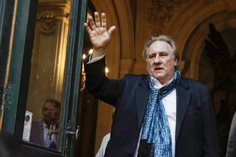 French actor Gerard Depardieu arrives at the Town Hall before a ceremony to honnour French actor Gerard Depardieu, at the Palace, part of the Brussels International Film Festival (Briff), Monday 25 June 2018 in Brussels.  THIERRYxROGE 05370937