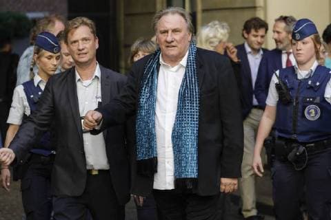 French actor Gerard Depardieu arrives at the Town Hall before a ceremony to honnour French actor Gerard Depardieu, at the Palace, part of the Brussels International Film Festival (Briff), Monday 25 June 2018 in Brussels.  THIERRYxROGE 05370941