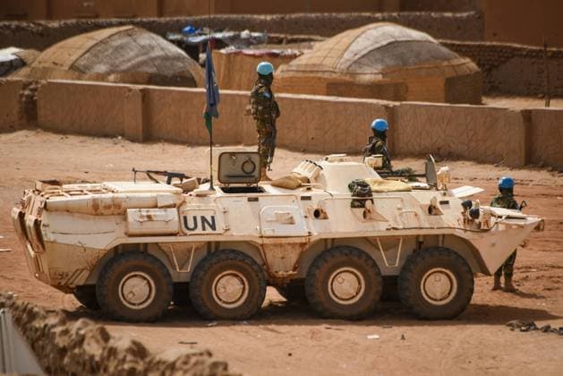 - MINUSMA in Gao, Mali. - 23 06 2018 - Mali Gao Gao - June 23, 2018 in Gao, Mali. An armored vehicle of the United Nations Multidimensional Integrated Stabilization Mission in Mali (MINUSMA) patrols downtown Gao.  NicolasxRemenex xLexPictorium LePictorium_0183863