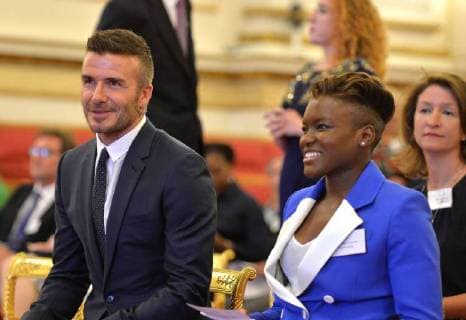 Entertainment Bilder des Tages . 26 06 2018. London, United Kingdom. David Beckham and Nicola Adams at the Queen s Young Leaders Awards Ceremony at Buckingham Palace in London.  xPoolx xi-Imagesx IIM-18060-0010