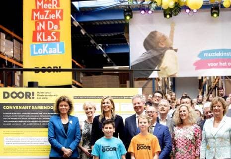 27-06-2018 Ittervoort Queen Maxima during the meeting ‘’More music in the classroom’’ at the Adams muziekcentrale in Ittervoort.  Copyright: xPPE NIEBOERx