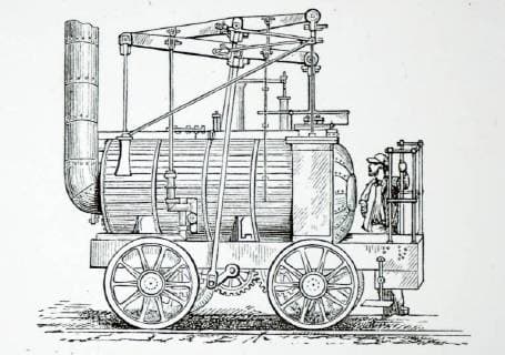 IMAGO History, Die Geburt des Eisenbahnverkehrs: 1802-1830 Engraving depicting William Hedley s Puffing Billy built in 1813. William Hedley (1779-1843) a British engineer. Dated 20th century 917_05_WHA_115_0720