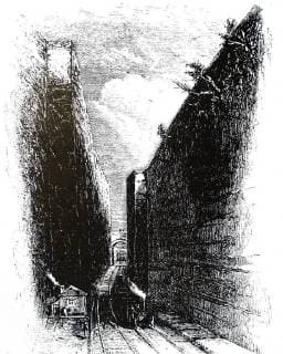 IMAGO History, Die Geburt des Eisenbahnverkehrs: 1802-1830 Engraving depicting the Olive Mount cutting, a 2 miles sandstone railway cutting, 4 miles from Liverpool, along the railway to Manchester, which was opened in 1830. Dated 19th century 917_05_WHA_115_0949