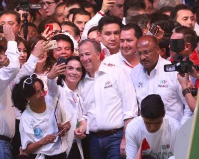 June 27, 2018 - EUM20180627POL33.JPG.SALTILLO, Coah., Election Elecciones-Meade.- El candidato presidencial de la coalicion Todos por Mexico, Jose Antonio Meade, en su cierre de campana en el Parque de las Maravillas de esta ciudad, el miercoles 27 de junio de 2018. Foto: Agencia EL UNIVERSAL RCC.  - ZUMAu78_ 20180627_zaf_u78_649 Copyright: xBerenicexFregosox