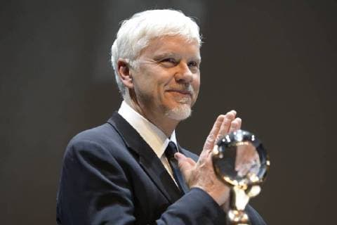 American actor and director Tim Robbins holds a Crystal Globe Award for Outstanding Artistic Contribution to World Cinema during the 53d International Film Festival in Karlovy Vary (KVIFF), Czech Republic, on June 29, 2018. (CTKxPhoto KaterinaxSulova) CTKPhotoP201806290978401  _SUK9729