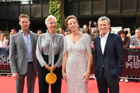 Emma Thompson Diana Iljine Festival Director and Duncan Kenworthy 36 Filmfest München CineMerit Gala 2018 Festival Center Gasteig Award Honoring Munich 29 June 2018