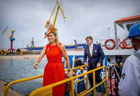 Entertainment Bilder des Tages 01-07-2018 Antillen Queen Maxima and King Willem-Alexander on the 1st day of the 2 day visit tot he island of Curacao. Visiting the Megapier 2 in Otrobanda and the floating dock of Damen at the port of Curacao.  Copyright: xPPE NIEBOERx