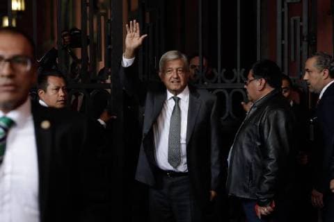 July 3 2018 EUM20180703POL02 JPG CITY OF MEXICO PoliticsPolitica AMLO EPN The virtual president-elect Andres Manuel Lopez Obrador arrives at the National Palace facilities for his meeting with the Chief Executive Enrique Pena Nieto on Tuesday, July 3, 2018 Photo Agency EL UNIVERSALIvan StephensEVZ  - ZUMAu78_ 20180703_zaf_u78_006 Copyright: xElxUniversalx