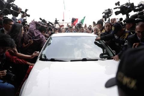 July 3 2018 EUM20180703POL01 JPG CITY OF MEXICO PoliticsPolitica AMLO EPN The virtual president-elect Andres Manuel Lopez Obrador arrives at the facilities of the National Palace for his meeting with the chief executive Enrique Pena Nieto on Tuesday, July 3, 2018 Photo Agency EL UNIVERSALIvan StephensEVZ  - ZUMAu78_ 20180703_zaf_u78_007 Copyright: xElxUniversalx