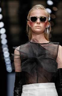 July 3, 2018 - Berlin, Germany - A model presents a Spring Summer 2019 Irene Luft collection during the first day of MBFW Berlin Fashion Weak in the ewerk showspace in Berlin, Germany on July 3, 2018. Berlin Germany  - ZUMAn230 20180703_zaa_n230_1089 Copyright: xDominikaxZarzyckax