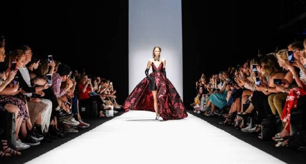 July 3, 2018 - Berlin, Germany - A model presents a Spring Summer 2019 Irene Luft collection during the first day of MBFW Berlin Fashion Weak in the ewerk showspace in Berlin, Germany on July 3, 2018. Berlin Germany  - ZUMAn230 20180703_zaa_n230_1067 Copyright: xDominikaxZarzyckax