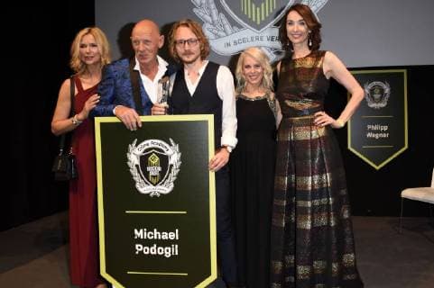 Veronica Ferres Joe Bausch Award winner Michael Podogil Karin Schrader and Katharina Behrends at the 19th Street Shocking Short Award 2018 at the 36th Munich Film Festival 2018 at the Alte Akademie München 04 07 2018 Foto:xP.xSchönbergerx xFuturexImage