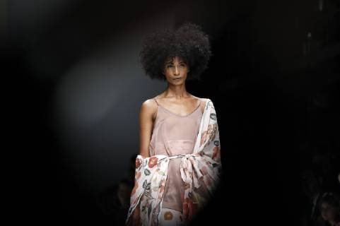 Model at the Lana Mueller Fashion Show Fashion Show at the MBFW at the Fashion Week Berlin Spring Summer 2019 at E Werk Berlin 05 07 2018 Foto:xS.xGabschx xFuturexImage