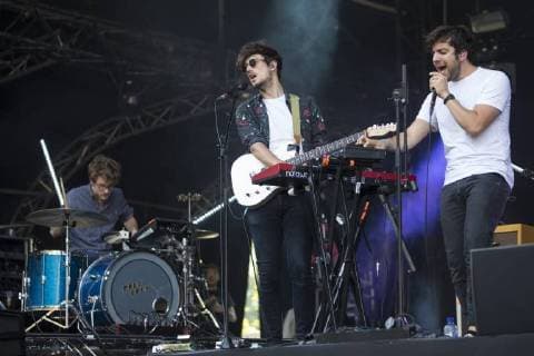 Pale Grey with lead singer Gilles Dewalque pictured at the first day of the Les Ardentes music festival in Liege, Thursday 05 July 2018. The 13th edition of the festival is taking place from July 5 to July 8. Artists will perform on four different stages on the festival grounds.  KOENxBLANCKAERT 05378435